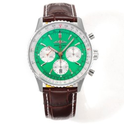 Breitling-Navitimer B01 Chronograph SS/LE Green/Stk BLSF Asian B01