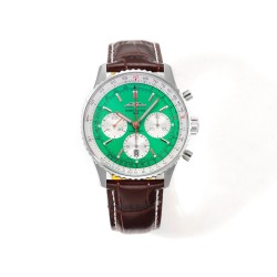 Breitling-Navitimer B01 Chronograph SS/LE Green/Stk BLSF Asian B01
