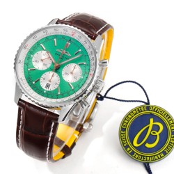 Breitling-Navitimer B01 Chronograph SS/LE Green/Stk BLSF Asian B01