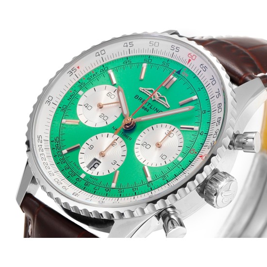 Breitling-Navitimer B01 Chronograph SS/LE Green/Stk BLSF Asian B01