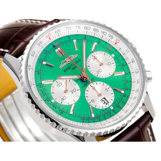 Breitling-Navitimer B01 Chronograph SS/LE Green/Stk BLSF Asian B01