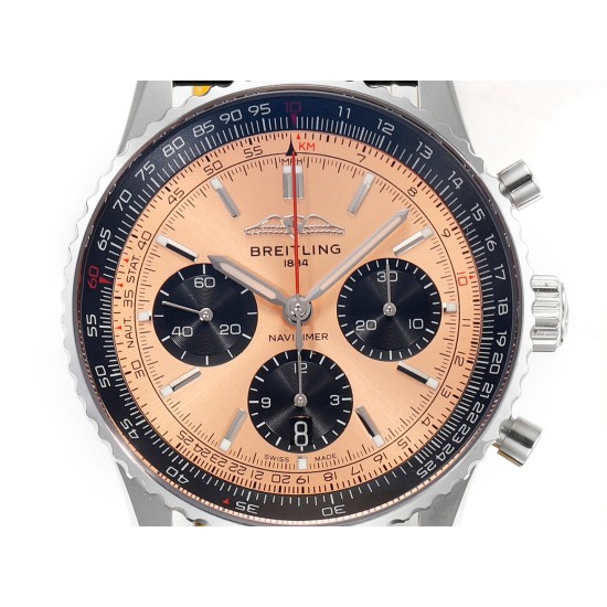 Breitling-Navitimer B01 Chronograph SS/LE Champagne/Stk BLSF Asian B01