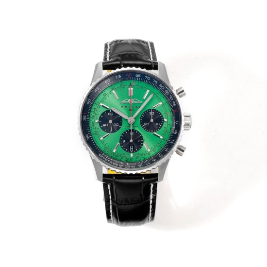 Breitling-Navitimer B01 Chronograph SS/LE Green/Stk BLSF Asian B01