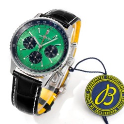 Breitling-Navitimer B01 Chronograph SS/LE Green/Stk BLSF Asian B01