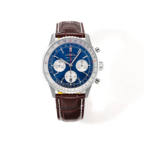 Breitling-Navitimer B01 Chronograph SS/LE Blue Dial BLSF Asian B01