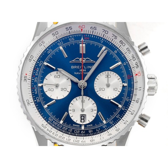 Breitling-Navitimer B01 Chronograph SS/LE Blue Dial BLSF Asian B01