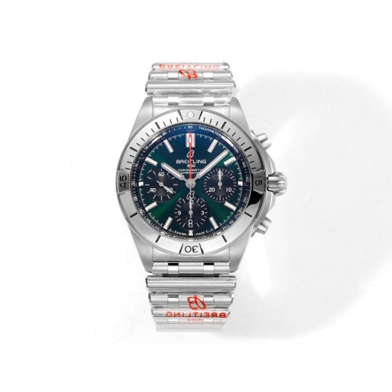 Breitling-Chronomat B01 42MM SS/SS Green/Stk TF A7750