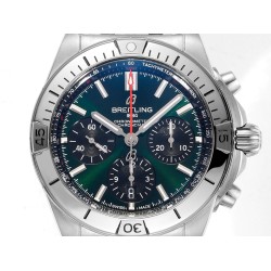 Breitling-Chronomat B01 42MM SS/SS Green/Stk TF A7750