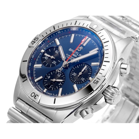 Breitling-Chronomat B01 42MM SS/SS Blue/Stk TF A7750