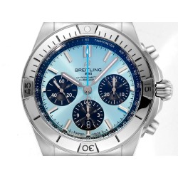 Breitling-Chronomat B01 42MM SS/SS Ice Blue/Stk BLS A7750