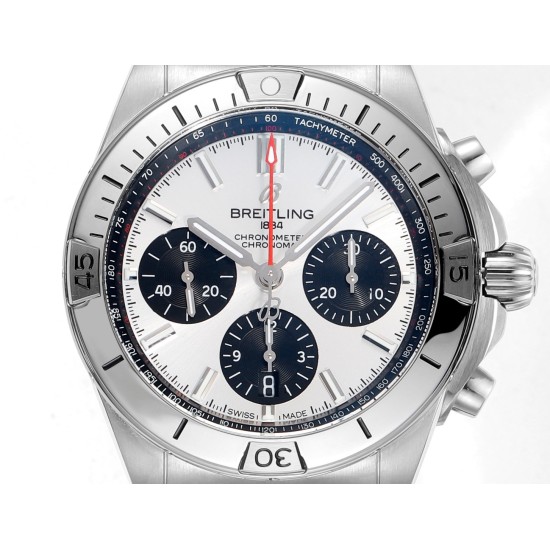 Breitling-Chronomat B01 42MM SS/SS Silver/Stk TF A7750