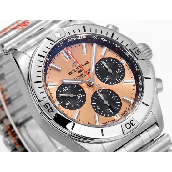Breitling-Chronomat B01 42MM SS/SS Champagne/Stk TF A7750