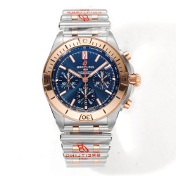 Breitling-Chronomat B01 42MM RG/SS Blue/Stk TF A7750