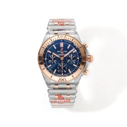 Breitling-Chronomat B01 42MM RG/SS Blue/Stk TF A7750