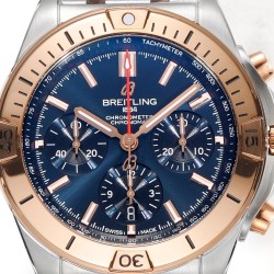Breitling-Chronomat B01 42MM RG/SS Blue/Stk TF A7750