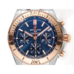 Breitling-Chronomat B01 42MM RG/SS Blue/Stk TF A7750