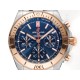 Breitling-Chronomat B01 42MM RG/SS Blue/Stk TF A7750