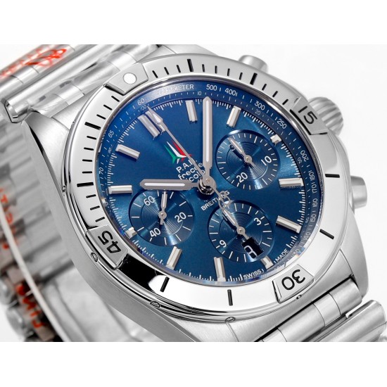 Breitling-Chronomat B01 Frecce Tricolori 42MM SS/SS Blue/Stk TF A7750