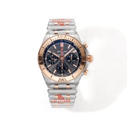 Breitling-Chronomat B01 42MM RG/SS Brown/Stk TF A7750