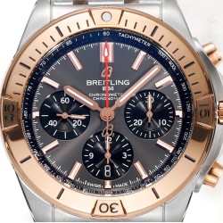 Breitling-Chronomat B01 42MM RG/SS Brown/Stk TF A7750
