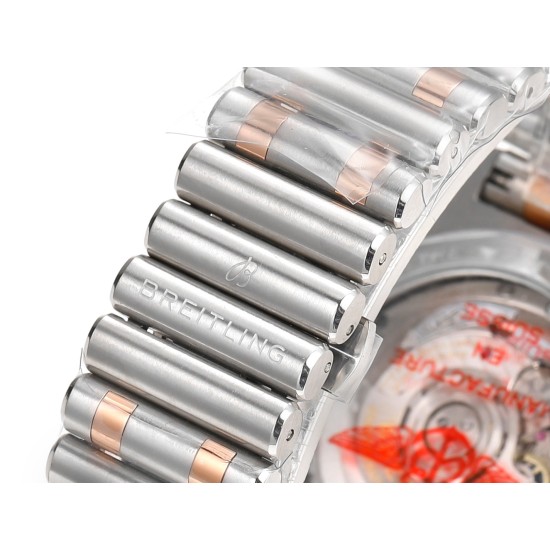 Breitling-Chronomat B01 42MM RG/SS Brown/Stk TF A7750