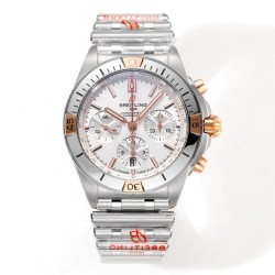 Breitling-Chronomat B01 42MM RG/SS Silver/Stk TF A7750