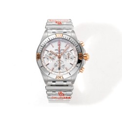 Breitling-Chronomat B01 42MM RG/SS Silver/Stk TF A7750