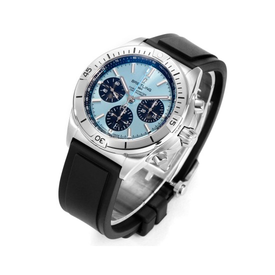Breitling-Chronomat B01 42MM SS/RU Ice Blue/Blk TF A7750
