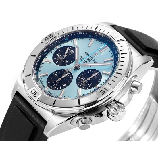 Breitling-Chronomat B01 42MM SS/RU Ice Blue/Blk TF A7750