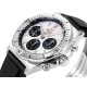 Breitling-Chronomat B01 42MM Silver Dial on Rouleaux Rubber Strap TF A7750