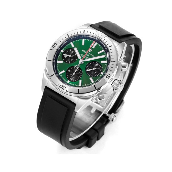 Breitling-Chronomat B01 42MM SS/RU Green/Stk TF A7750