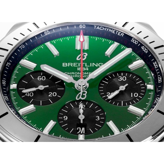 Breitling-Chronomat B01 42MM SS/RU Green/Stk TF A7750