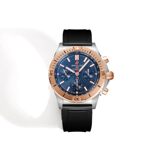 Breitling-Chronomat B01 42MM RG SS/RU Blue/Stk TF A7750
