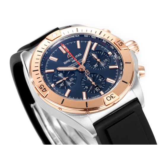 Breitling-Chronomat B01 42MM RG SS/RU Blue/Stk TF A7750