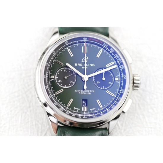 Breitling-Premier B01 Chronograph 42 SS/LE Grn GF V2 Asia 7750