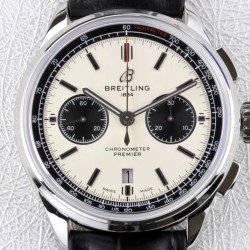 Breitling-Premier B01 Chronograph 42 SS/LE Wht GF V2 Asia 7750