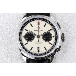 Breitling-Premier B01 Chronograph 42 SS/LE Wht GF V2 Asia 7750