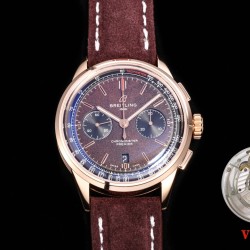 Breitling-Premier B01 Chronograph 42mm RG/LE Brown Dial BLSF V2 A7750 Mod
