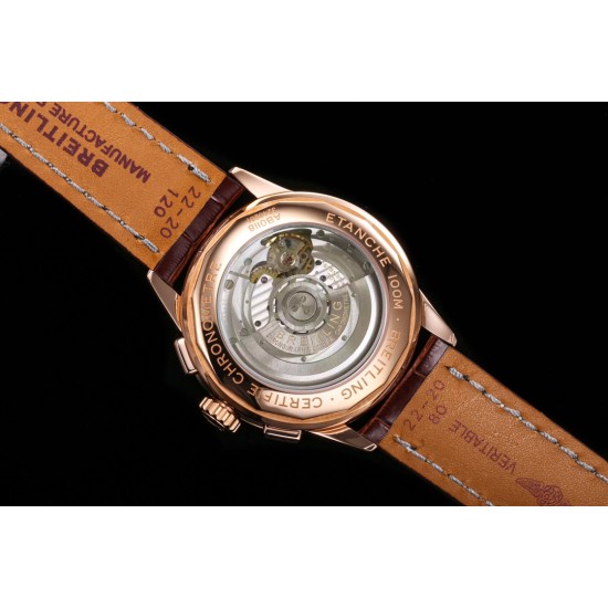 Breitling-Premier B01 Chronograph 42mm RG/LE Beige Dial BLSF V2 A7750 Mod