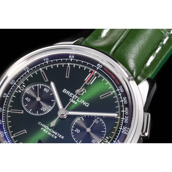 Breitling-Premier B01 Chronograph 42 SS/LE Grn BLSF V2 Asia 7750