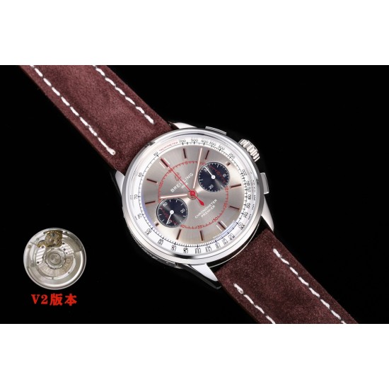 Breitling-Premier B01 Chronograph 42MM SS/LE Grey Dial BLSF V2 Asia 7750
