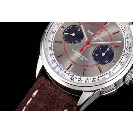 Breitling-Premier B01 Chronograph 42MM SS/LE Grey Dial BLSF V2 Asia 7750