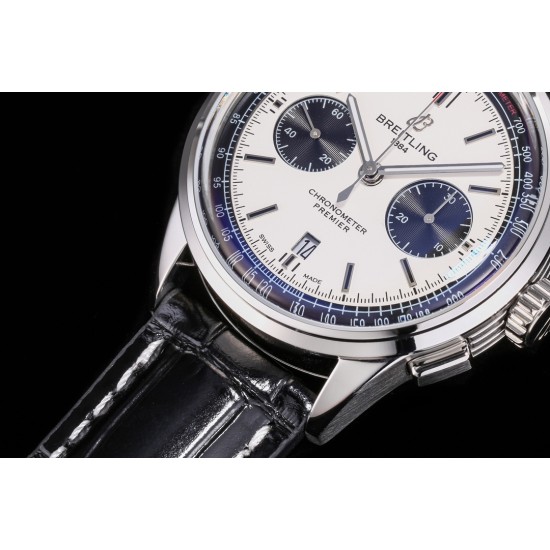 Breitling-Premier B01 Chronograph 42 SS/LE Wht BLSF V2 Asia 7750