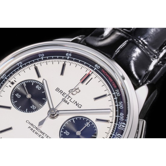 Breitling-Premier B01 Chronograph 42 SS/LE Wht BLSF V2 Asia 7750