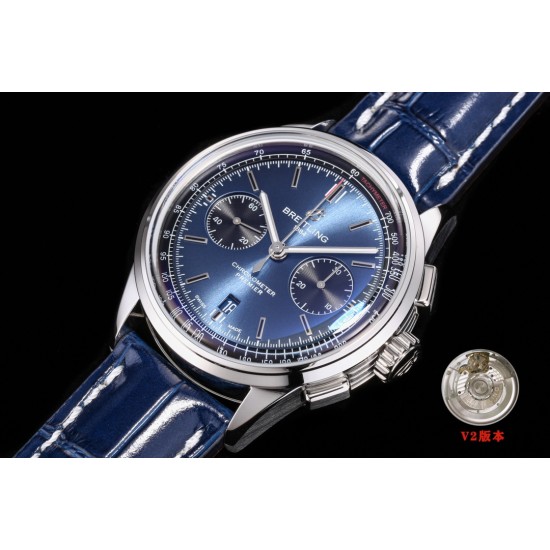 Breitling-Premier B01 Chronograph 42 SS/LE Blue Dial BLSF V2 Asia 7750