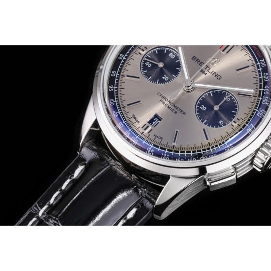 Breitling-Premier B01 Chronograph 42 SS/LE Silver BLSF V2 Asia 7750