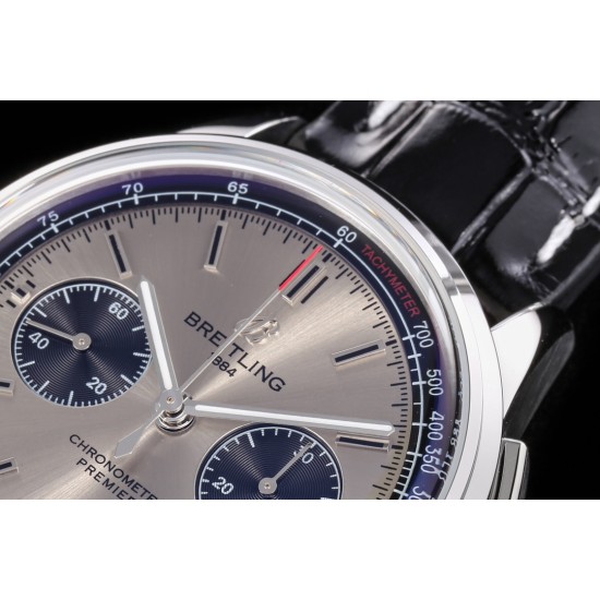 Breitling-Premier B01 Chronograph 42 SS/LE Silver BLSF V2 Asia 7750