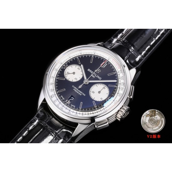 Breitling-Premier B01 Chronograph 42 SS/LE Blue BLSF V2 Asia 7750