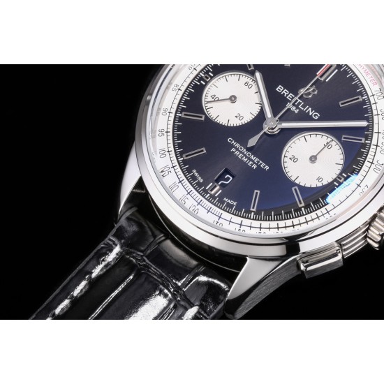 Breitling-Premier B01 Chronograph 42 SS/LE Blue BLSF V2 Asia 7750