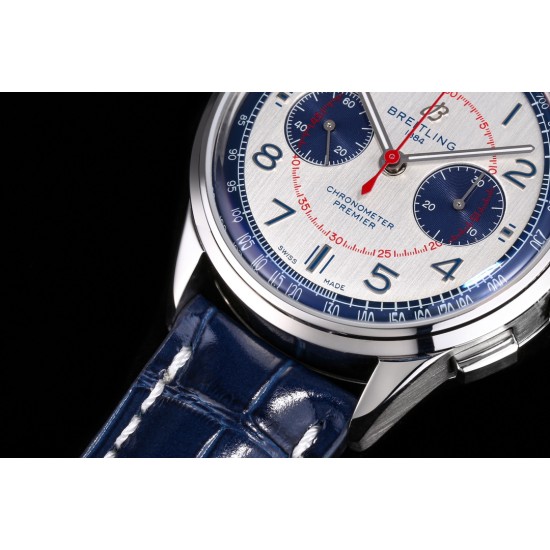 Breitling-Premier B01 Chronograph 42 SS/LE Wht BLSF V2 Asia 7750